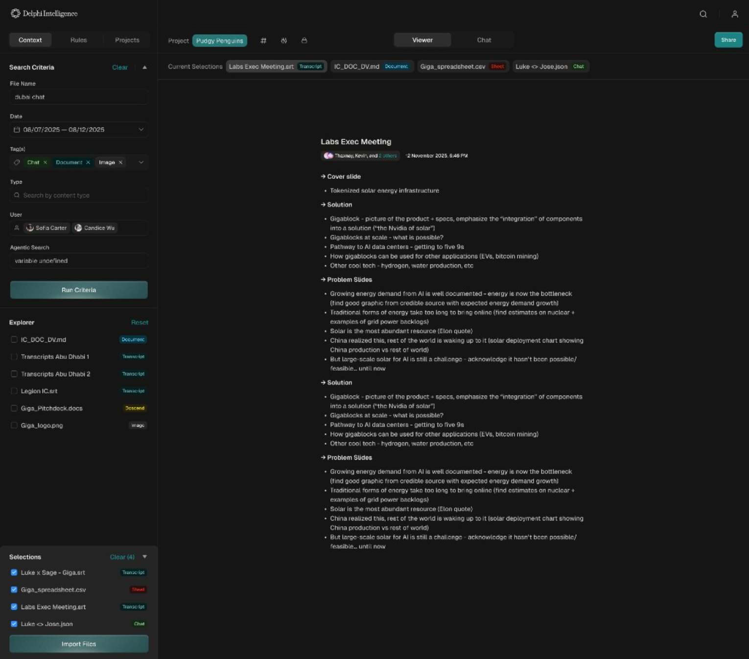 Delphi Intelligence file viewer
